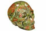 Carved, Unakite Skull - South Africa #108768-3